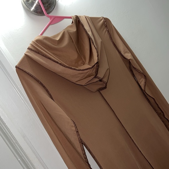 Bodycon Inside Out Hooded Dress NWOT - Picture 5 of 8
